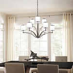 Люстра с белыми стеклянными плафонами в форме цилиндра Feiss варинант исполнения - 7 | Loft Concept в Костроме