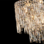 Люстра подвесная с хрустальными подвесками и металлическим основанием цвета Хром Ludivine Lighting варинант исполнения - 5 | Loft Concept в Костроме