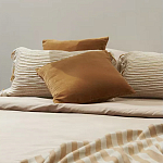 Чехол на подушку горчичного цвета с бахромой и объемным узором Ethnic mix варинант исполнения - 8 | Loft Concept в Костроме