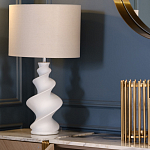 Настольная лампа с кремовым абажуром на спиралевидном основании Spun варинант исполнения - 1 | Loft Concept в Костроме