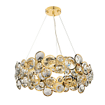 Люстра подвесная из золотых колец 57 см Golden Circles варинант исполнения - 2 | Loft Concept в Костроме