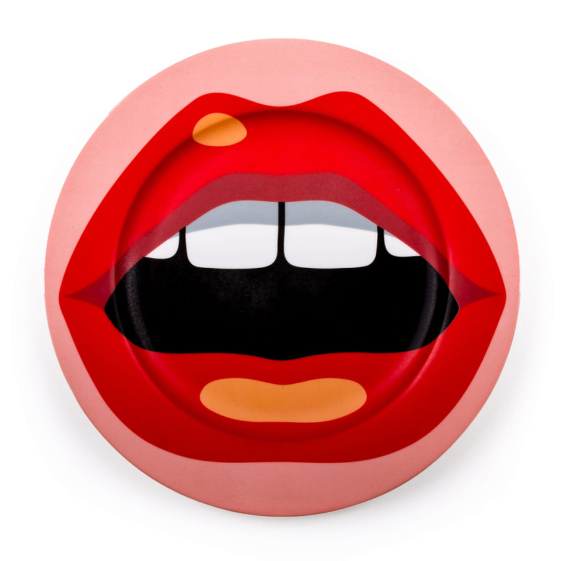 Тарелка Seletti Porcelain Plate Mouth Красный Тарелка Seletti Porcelain Plate Mouth Красный в Костроме | Loft Concept