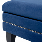 Мягкая банкетка на черных ножках с зоной для хранения Casket Blue варинант исполнения - 3 | Loft Concept в Костроме