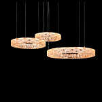 Люстра из 3-х колец с текстурной огранкой Reflection of Reality варинант исполнения - 1 | Loft Concept в Костроме