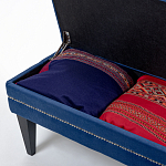 Мягкая банкетка на черных ножках с зоной для хранения Casket Blue варинант исполнения - 4 | Loft Concept в Костроме