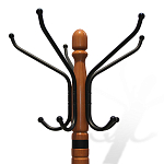 Вешалка напольная деревянная с черными металлическими крючками Noble Branches варинант исполнения - 2 | Loft Concept в Костроме