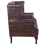 Диван из натуральной кожи на 4-х деревянных ножках из массива бука Thomas Seating brown варинант исполнения - 2 | Loft Concept в Костроме