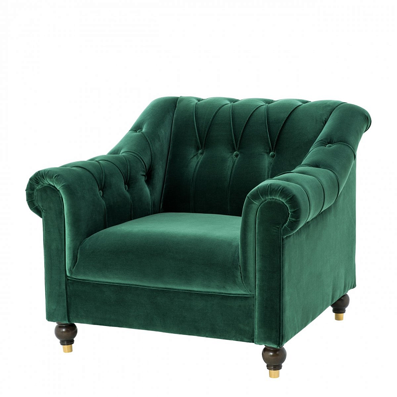 Кресло Eichholtz Chair Brian Зеленый Коричневый Кресло Eichholtz Chair Brian Зеленый Коричневый в Костроме | Loft Concept