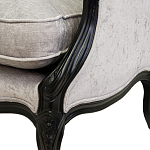 Кресло Ava Classical Armchair black and grey velour варинант исполнения - 4 | Loft Concept в Костроме