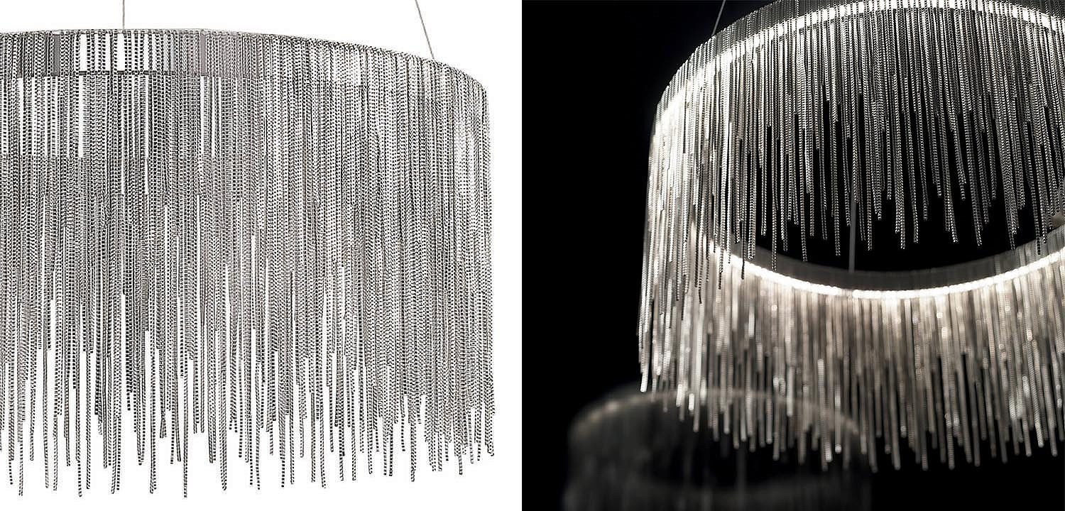 Люстра Atlantis Chain Chandelier Round Chrome Люстра Atlantis Chain Chandelier Round Chrome - Loft-Concept в Костроме