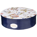 Чайный набор из фарфора темно-синий с рисунком цветов на 6 персон 12 предметов 280 мл Garden Whisper Porcelain Set  варинант исполнения - 6 | Loft Concept в Костроме