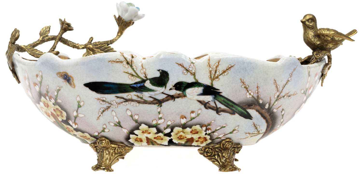 Блюдо Magpies on Cherry Blossoms Блюдо Magpies on Cherry Blossoms - Loft-Concept в Костроме