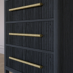 Комод Primo с 3 выдвижными ящиками Черный дуб варинант исполнения - 3 | Loft Concept в Костроме