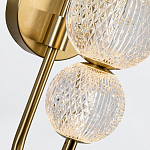 Бра цвета латунь с 6-ю рифлеными плафонами шаровидной формы Alora варинант исполнения - 3 | Loft Concept в Костроме