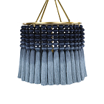 Люстра синяя плетеная с кисточками Boho Tassel Chandelier варинант исполнения - 1 | Loft Concept в Костроме