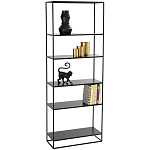 Металлический стеллаж Menzie Black Wide Metal Rack варинант исполнения - 1 | Loft Concept в Костроме