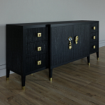 Большой Комод-буфет Elsa Dreams Black с ящиками варинант исполнения - 4 | Loft Concept в Костроме