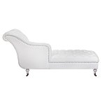 Кушетка белая с мягкой обивкой из велюра Michael Couch варинант исполнения - 2 | Loft Concept в Костроме