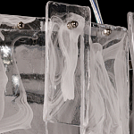 Люстра круглая с подвесными прямоугольными пластинами из стекла Glacier Panels варинант исполнения - 9 | Loft Concept в Костроме