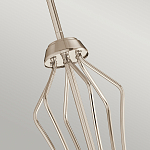 Люстра цвета никель с 6-ю рифлеными стеклянными плафонами и изогнутым каркасом Kichler варинант исполнения - 5 | Loft Concept в Костроме