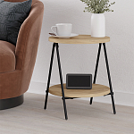 Стол приставной с 2-мя круглыми столешницами из дерева ESSEL OAK варинант исполнения - 7 | Loft Concept в Костроме