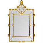 Зеркало прямоугольное Golden Classic Ornament Mirror варинант исполнения - 1 | Loft Concept в Костроме