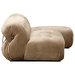 Дизайнерский угловой диван с велюровой светло-коричневой обивкой Fosse Sofa варинант исполнения - 5 | Loft Concept в Костроме