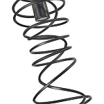 Подвесной светильник светодиодный из металла со спиральным декоративным элементом черный Metal Spiral варинант исполнения - 5 | Loft Concept в Костроме