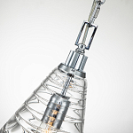 Подвесной светильник с прозрачным рельефным стеклянным плафоном в форме конуса Feiss варинант исполнения - 5 | Loft Concept в Костроме