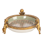 Чаша фарфоровая на бронзовых ножках в виде ангелов Porcelain Angels of Paradise варинант исполнения - 1 | Loft Concept в Костроме