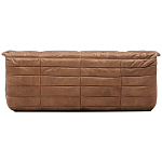 Дизайнерский кожаный диван коричневый без подлокотников Aveline Leather Sofa варинант исполнения - 4 | Loft Concept в Костроме