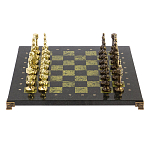 Шахматы Ренессанс из бронзы с доской из натурального камня Змеевик Decorative Thematic Chess варинант исполнения - 1 | Loft Concept в Костроме