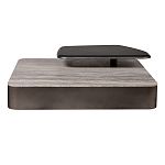 Столик журнальный квадратный  с полкой Sculptural Marble Accent с мрамором  варинант исполнения - 1 | Loft Concept в Костроме