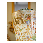 Кашпо с растительным и животным орнаментом на бронзовых ножках Turquoise Blooming Garden варинант исполнения - 7 | Loft Concept в Костроме