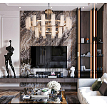 Люстра двухъярусная круглая с текстурными цилиндрическими плафонами Glimpse варинант исполнения - 10 | Loft Concept в Костроме