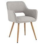 Стул в рогожке серого цвета NEASAN STOOL варинант исполнения - 1 | Loft Concept в Костроме