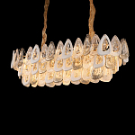 Люстра овальная с многослойными белыми и прозрачными подвесками Character Chandelier варинант исполнения - 5 | Loft Concept в Костроме