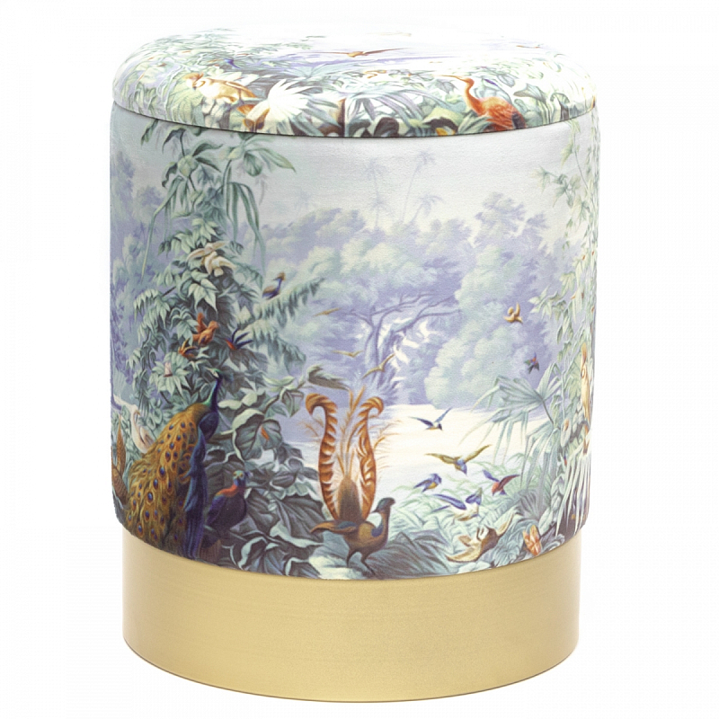 Пуф PUF Jungle Print с крышкой Adrian Мульти Пуф PUF Jungle Print с крышкой Adrian Мульти в Костроме | Loft Concept