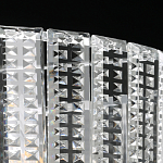 Люстра круглая на цепи цвета хром с прозрачными рельефными хрустальными пластинами Textured Glass Chandelier варинант исполнения - 8 | Loft Concept в Костроме