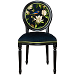 Стул чёрный из натурального бука с изображением птица в саду Blooming Magnolias варинант исполнения - 1 | Loft Concept в Костроме