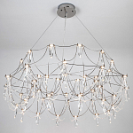Люстра с каркасом из тонких металлических нитей и хрустальными подвесками Crystal Metal Threads Chandelier 100 варинант исполнения - 4 | Loft Concept в Костроме