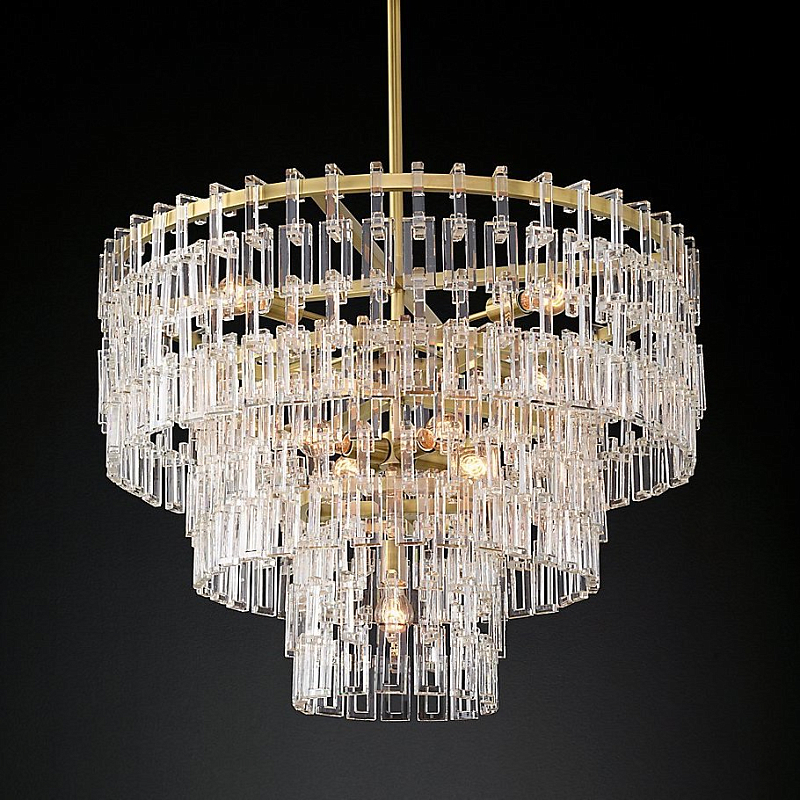 Люстра Marignan Round Chandelier 60 Прозрачное Стекло Золотой Люстра Marignan Round Chandelier 60 Прозрачное Стекло Золотой в Костроме | Loft Concept