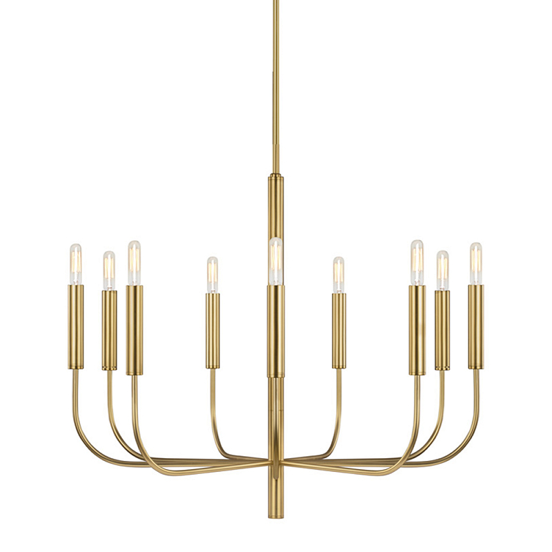 Люстра подвесная с 9-ю лампами Feiss Никель Латунь в Костроме | Loft Concept 