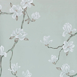 Обои ручная роспись Magnolia Canopy Original Colourway on Adam Grey dyed silk варинант исполнения - 1 | Loft Concept в Костроме