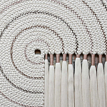 Художественный Гобелен Макраме White Disk Harmony варинант исполнения - 1 | Loft Concept в Костроме