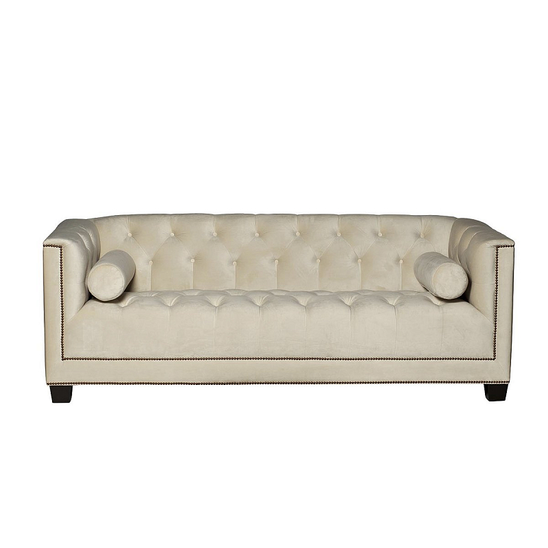 Диван Modern Velvet Tuxedo Sofa ivory ( слоновая кость ) Диван Modern Velvet Tuxedo Sofa ivory ( слоновая кость ) в Костроме | Loft Concept