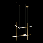 Люстра с 6-ю  пересекающимися цилиндрическими плафонами на тонких тросах Trumpet tube варинант исполнения - 7 | Loft Concept в Костроме