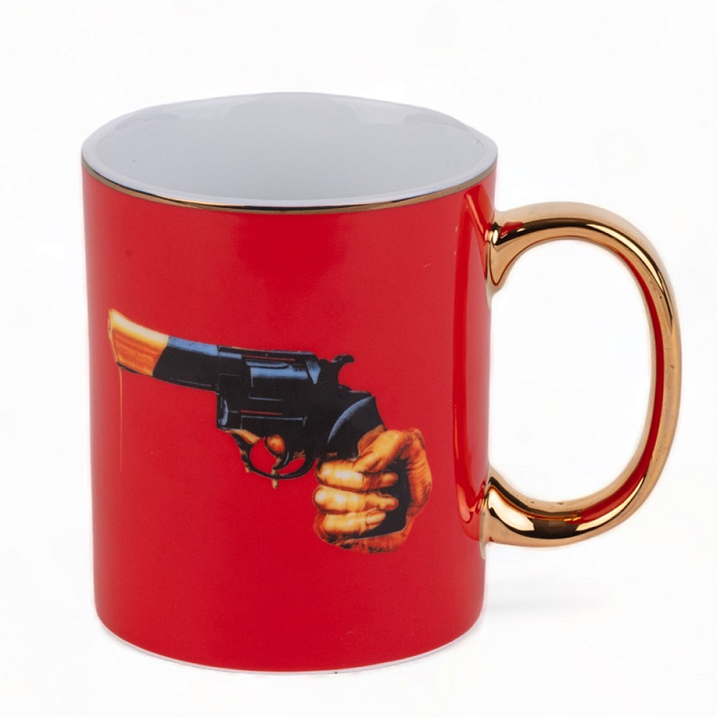 Кружка Seletti Revolver Красный Золотой Черный Кружка Seletti Revolver Красный Золотой Черный в Костроме | Loft Concept