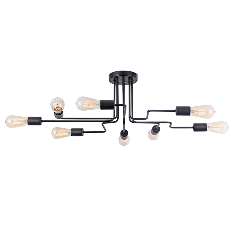 Потолочный светильник Gilbert Е27*8 Черный в Костроме | Loft Concept 
