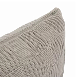 Подушка из хлопка рельефной вязки серого цвета Eden Line варинант исполнения - 2 | Loft Concept в Костроме